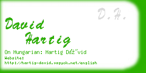 david hartig business card